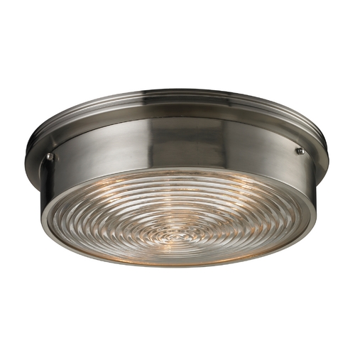 Elk Lighting Modern Flushmount Light in Brushed Nickel Finish 11463/3