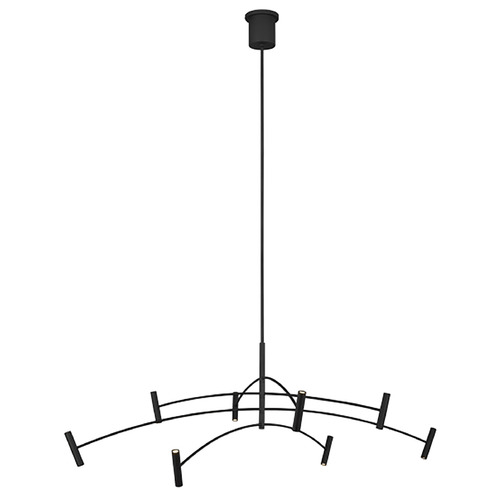 Visual Comfort Modern Collection Aerial 60 LED Chandelier in Matte Black by Visual Comfort Modern 700ARL60B-LED930