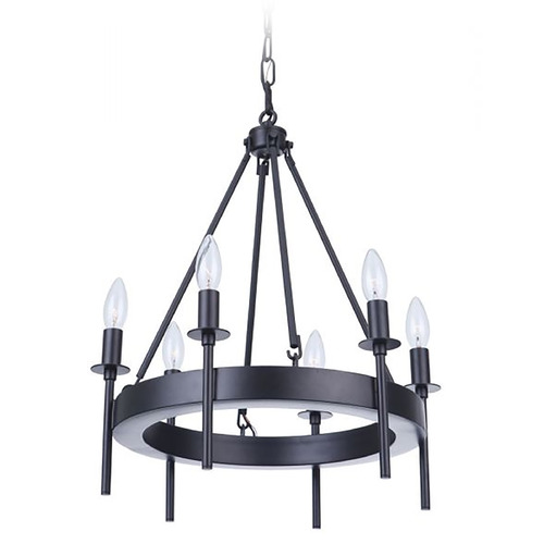 Craftmade Lighting Larrson Flat Black Mini-Chandelier by Craftmade Lighting 54326-FB