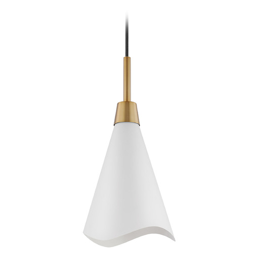 Nuvo Lighting Tango Large Pendant in Burnished Brass & Matte White by Nuvo Lighting 60-7477