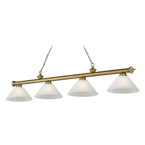 Cordon Rubbed Brass Billiard Light by Z-Lite