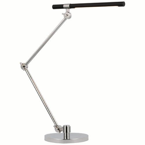 Visual Comfort Signature Collection Ian K. Fowler Heron Desk Lamp in Nickel by Visual Comfort Signature IKF3506PN/BLK