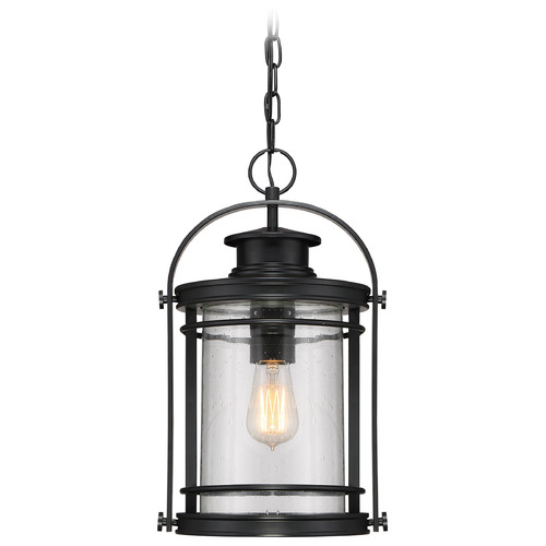Booker 17.75-Inch High Pendant in Mystic Black by Quoizel Lighting