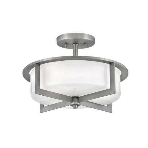 Hinkley Baxley Semi-Flush Mount in Antique Nickel by Hinkley Lighting 42033AN