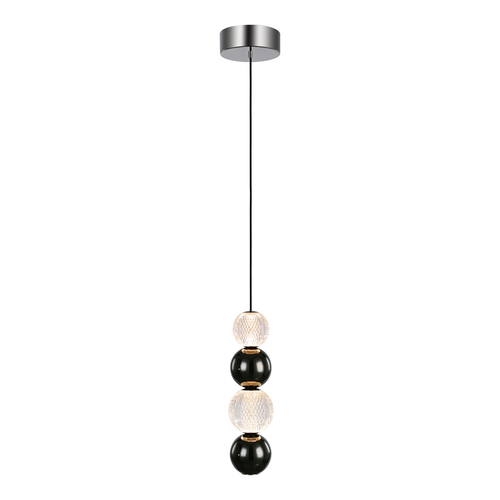 Alora Lighting Onyx Polished Nickel LED Mini-Pendant Light with Globe Shade