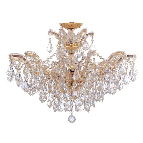 Crystorama Lighting Crystorama Lighting Maria Theresa Gold Semi-Flushmount Light 4439-GD-CL-SAQ_CEILING
