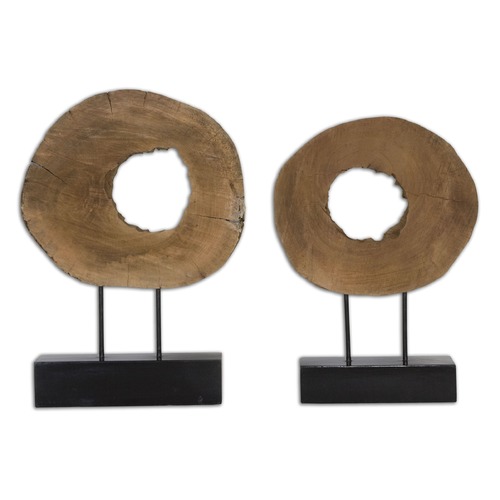 Ashlea Wooden Sculptures Set of 2 by Uttermost Lighting