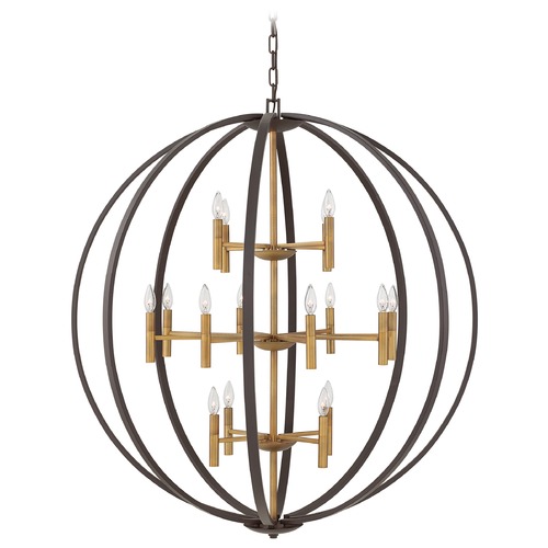 Hinkley Euclid 16-Light Spanish Bronze & Heirloom Brass Chandelier by Hinkley Lighting 3464SB