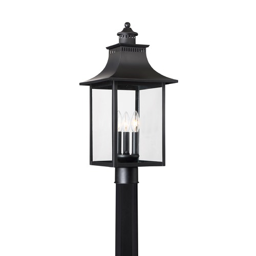 Chancellor Mystic Black Post Light by Quoizel Lighting