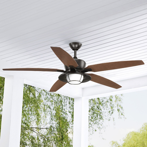 Montague Antique Bronze LED Ceiling Fan 3000K by Progress Lighting