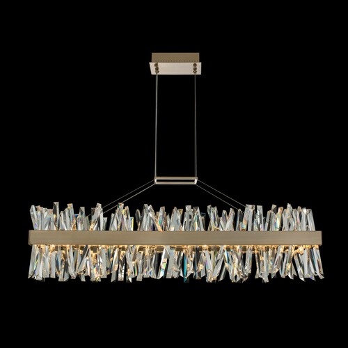 Glacier 48-Inch LED Crystal Linear Light in Gold by Allegri Crystal