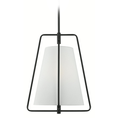 Visual Comfort Studio Collection Allis Midnight Black Pendant Light with Conical Shade