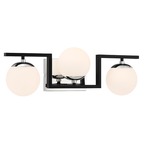 Alluria II 22.50-Inch Bath Light in Coal & Polished Nickel by George Kovacs
