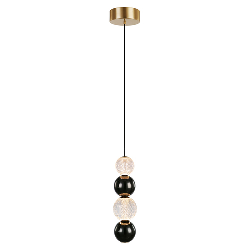 Alora Lighting Onyx Natural Brass LED Mini-Pendant Light with Globe Shade