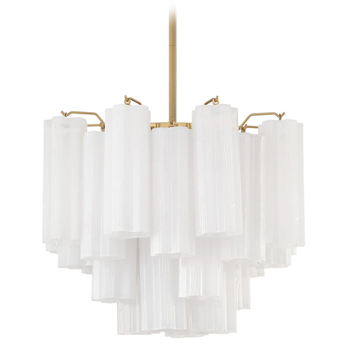 Crystorama Lighting Crystorama Lighting Addis Aged Brass Mini-Chandelier ADD-300-AG-WH