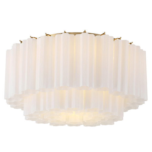 Crystorama Lighting Crystorama Lighting Addis Aged Brass Flushmount Light ADD-321-AG-WH