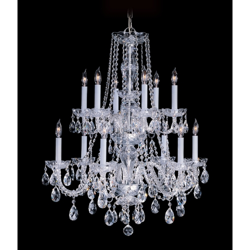 Crystorama Lighting Traditional Crystal Chandelier in Polished Brass by Crystorama Lighting 1137-PB-CL-SAQ