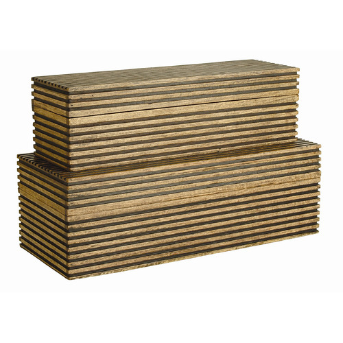 Trinity Boxes Set of 2 in Chestnut by Arteriors Home