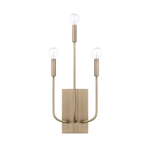 Capital Lighting Zander 3-Light Wall Sconce in Aged Brass by Capital Lighting 621931AD