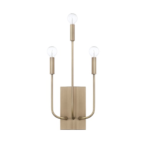 Capital Lighting Zander 3-Light Wall Sconce in Aged Brass by Capital Lighting 621931AD