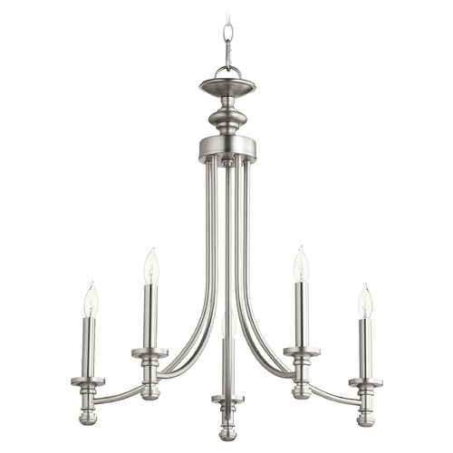 Rossington Satin Nickel Chandelier by Quorum Lighting