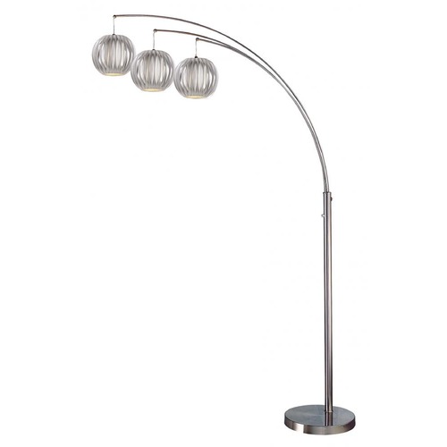 Lite Source Lighting Deion Polished Steel Arc Lamp by Lite Source Lighting LS-8871PS/GREY