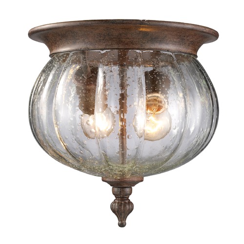 Z-Lite Belmont Outdoor Flush Mount in Weathered Bronze by Z-Lite 516F-WB