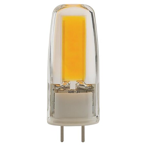 Satco Lighting Satco 4 Watt JC LED Clear 3000K 480 Lumens G8 Base 120-130 Volt Dimmable S28680