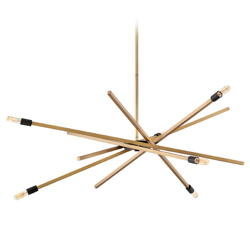 Archer Large Chandelier in Heritage Brass & Black by Hinkley Lighting