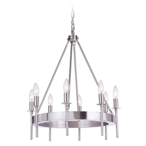 Larrson Brushed Polished Nickel Chandelier by Craftmade Lighting