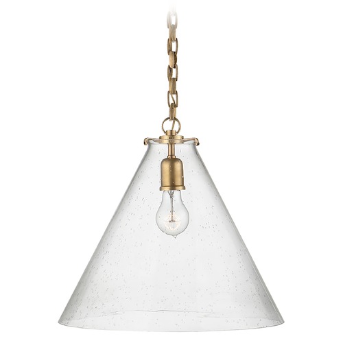 Thomas OBrien Katie Conical Pendant in Brass by Visual Comfort Signature