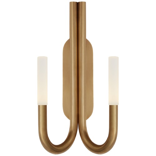 Visual Comfort Signature Collection Kelly Wearstler Rousseau Double Sconce in Brass by Visual Comfort Signature KW2283ABEC