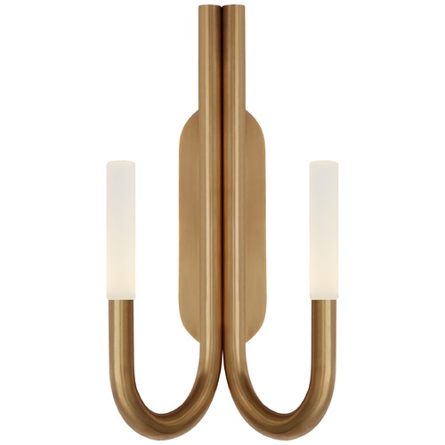 Kelly Wearstler Rousseau Double Sconce in Brass by Visual Comfort Signature