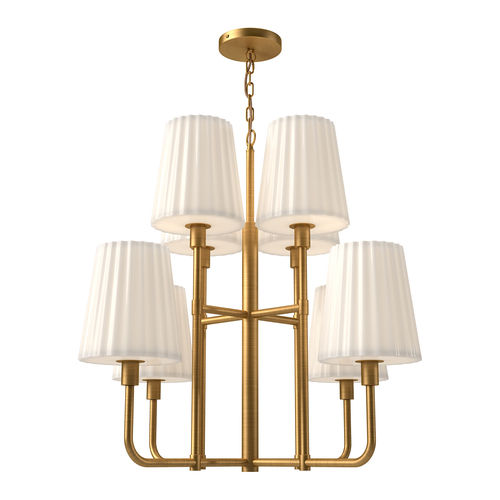 Alora Lighting Alora Lighting Plisse Aged Gold Chandelier CH628830AGOP