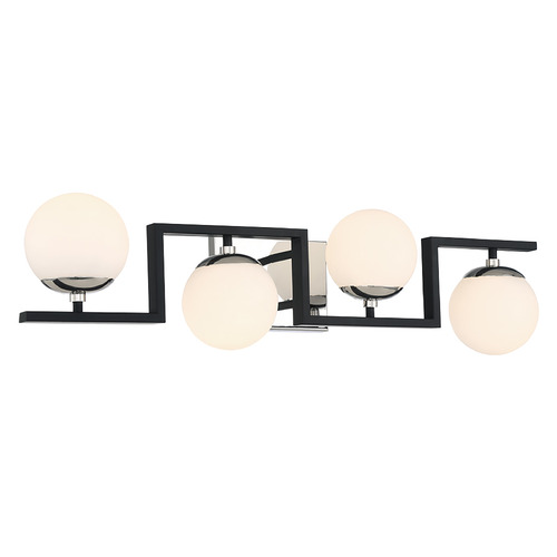 Alluria II 31-Inch Bath Light in Coal & Polished Nickel by George Kovacs