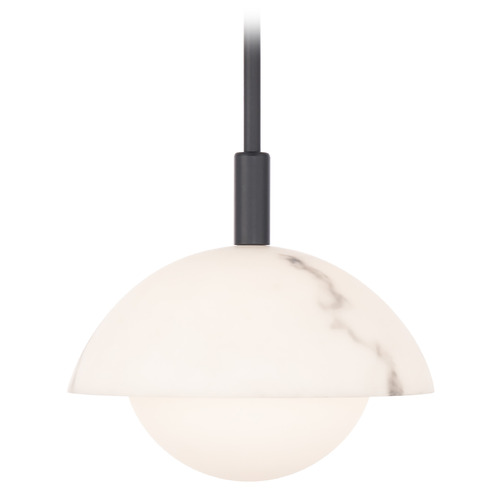 WAC Lighting Moonstone Black LED Mini Pendant by WAC Lighting PD-43310-BK