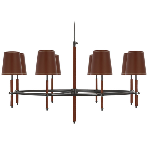 Bryant Bronze Saddle Leather Floor Lamp