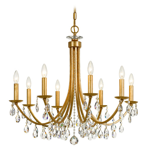 Crystorama Lighting Bridgehampton Antique Gold Crystal Chandelier