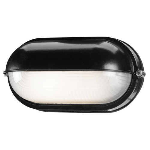 Outdoor Wall Light with White Glass in Black Finish