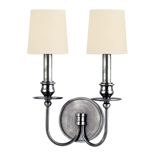 Hudson Valley Lighting Sconce Wall Light with Beige / Cream Paper Shades in Polished Nickel Finish 8212-PN