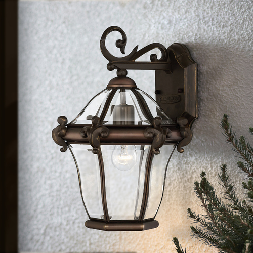 Hinkley Outdoor Wall Light with Clear Glass in Copper Bronze by Hinkley Lighting 2440CB