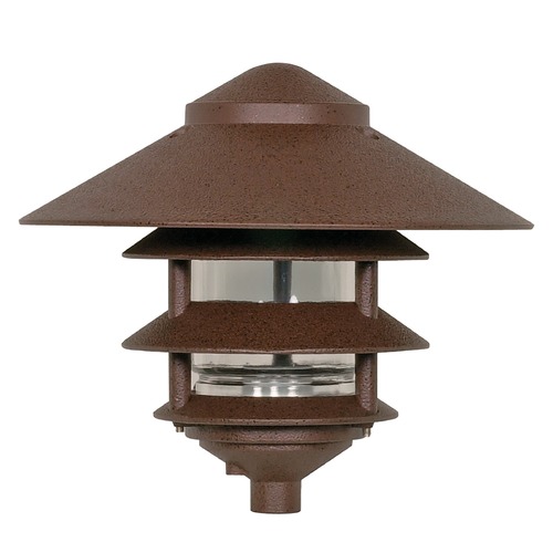 3-Louver Large Pagoda Landscape Light in Old Bronze by Nuvo Lighting