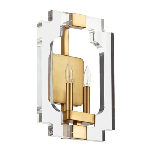 Quorum Lighting Broadway Aged Brass Sconce by Quorum Lighting 555-2-80