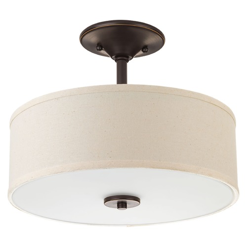 Progress Lighting Inspire Antique Bronze LED Semi-Flush Mount by Progress Lighting P3683-2030K9