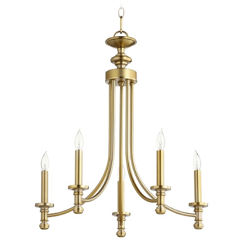 Quorum Lighting Rossington 22-Inch Chandelier in Aged Brass by Quorum Lighting 6022-5-80