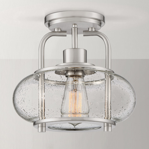 Quoizel Lighting Trilogy Semi-Flush Mount in Brushed Nickel by Quoizel Lighting TRG1710BN