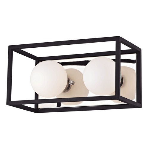 Mitzi by Hudson Valley Aira LED Vertical Bathroom in Polished Nickel & Black by Mitzi by Hudson Valley H141302-PN/BK