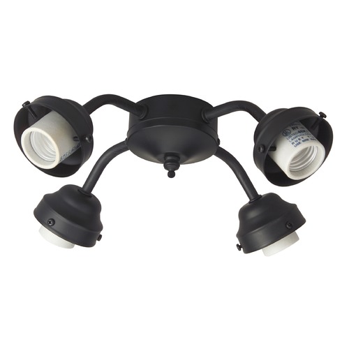 Craftmade Lighting 4-Light Flat Black LED Fan Light Kit 3000K by Craftmade Lighting F400-FB-LED