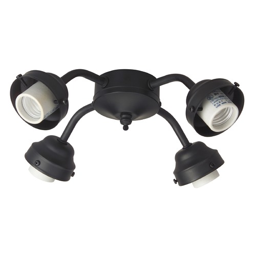 4-Light Flat Black LED Fan Light Kit 3000K by Craftmade Lighting