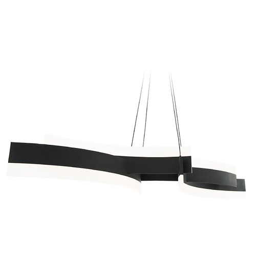 Modern Forms by WAC Lighting Arcs Black LED Linear Light with Curved Panel Shade by Modern Forms PD-31058-BK